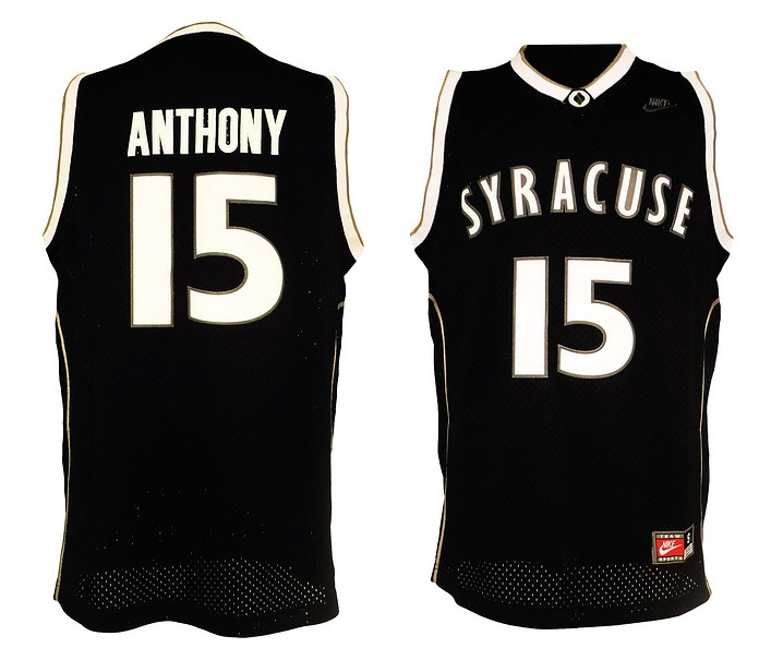  NCAA Syracuse Orange 15 Camerlo Anthony Black College Basketball Jersey